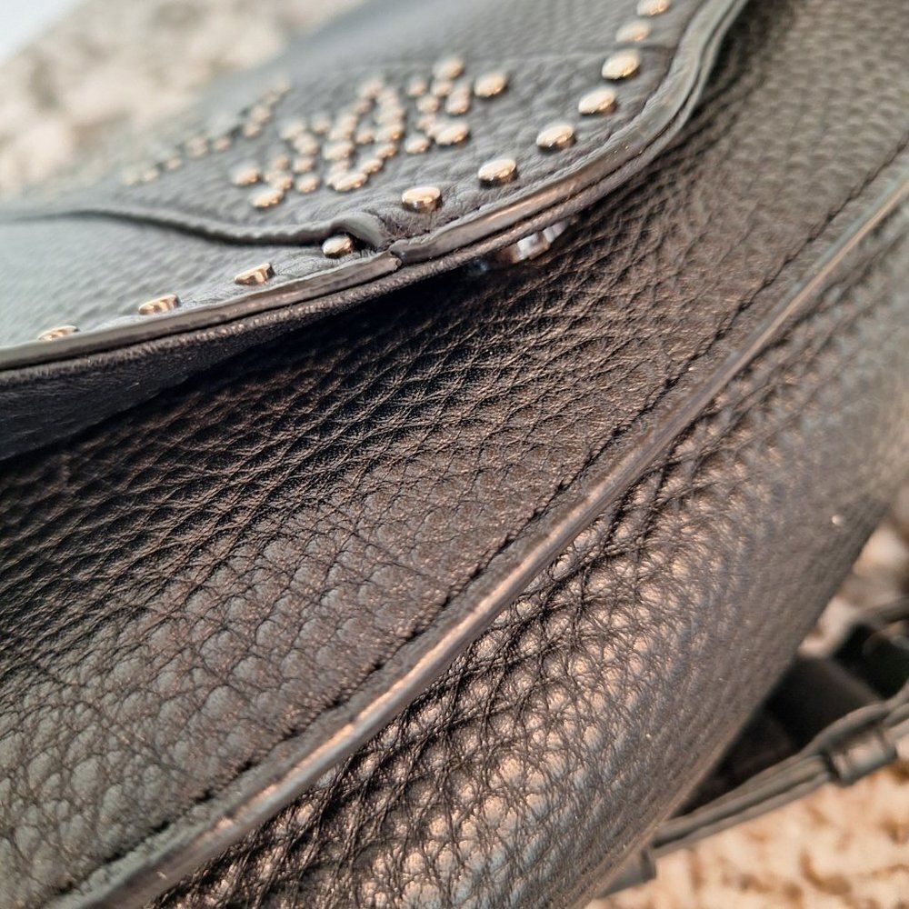 ‎Rebecca Minkoff Saddle Black Leather Crossbody - Picture 8 of 14